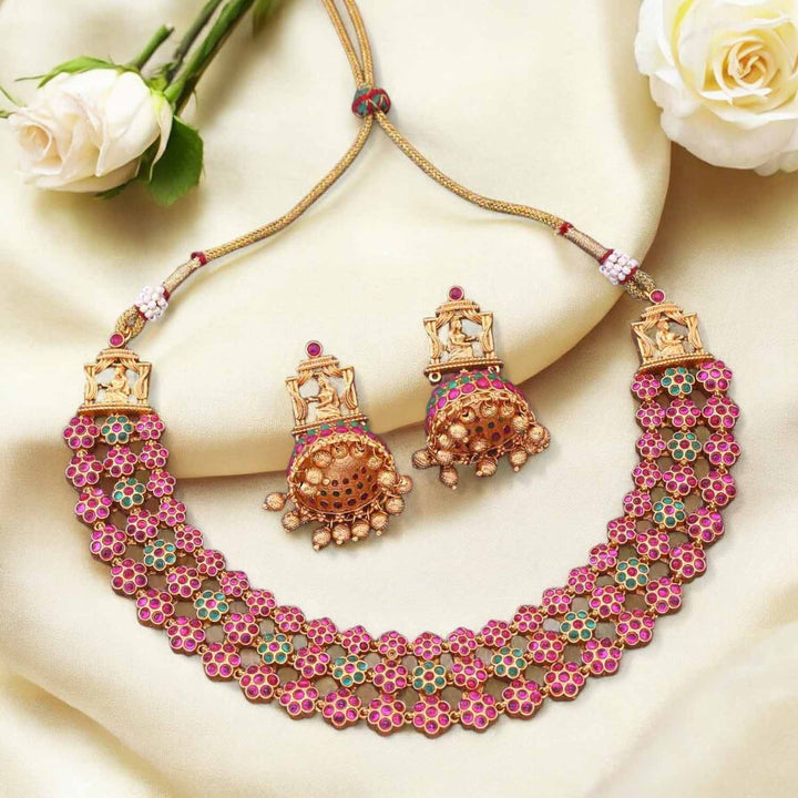 Multicolor Bhagyatara Antique Jewellery Set - New Arrival