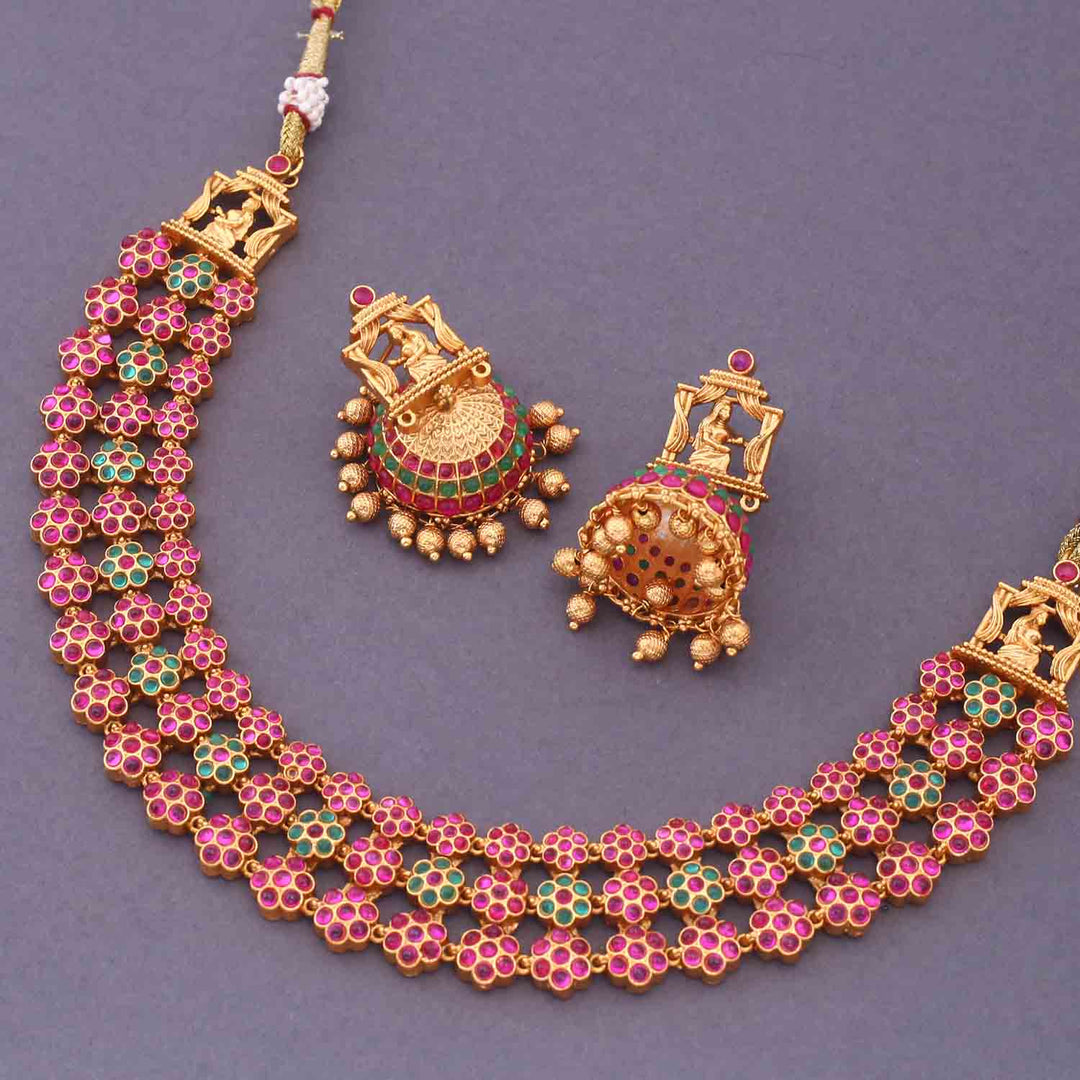 Multicolor Bhagyatara Antique Jewellery Set - New Arrival