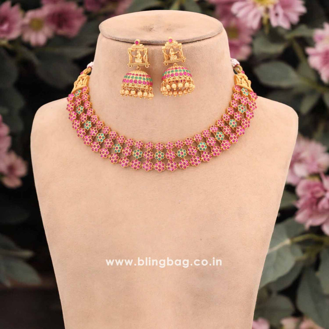 Multicolor Bhagyatara Antique Jewellery Set - New Arrival