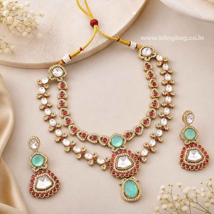 Multicolor Bhaktiani Kundan Jewellery Set