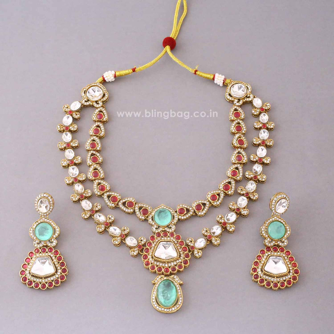 Multicolor Bhaktiani Kundan Jewellery Set