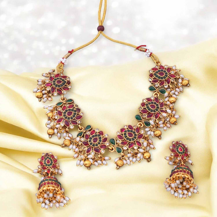 Multicolor Bhavisha Antique Jewellery Set - New Arrival