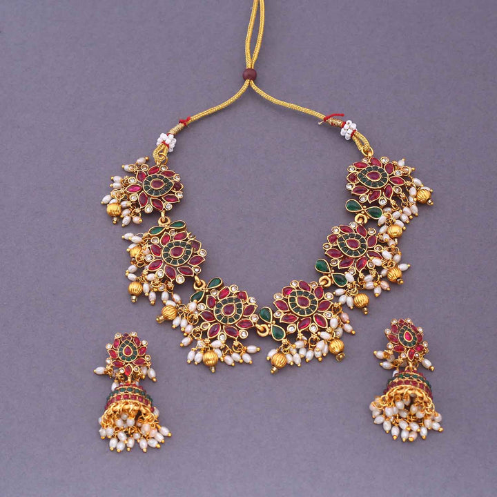 Multicolor Bhavisha Antique Jewellery Set - New Arrival
