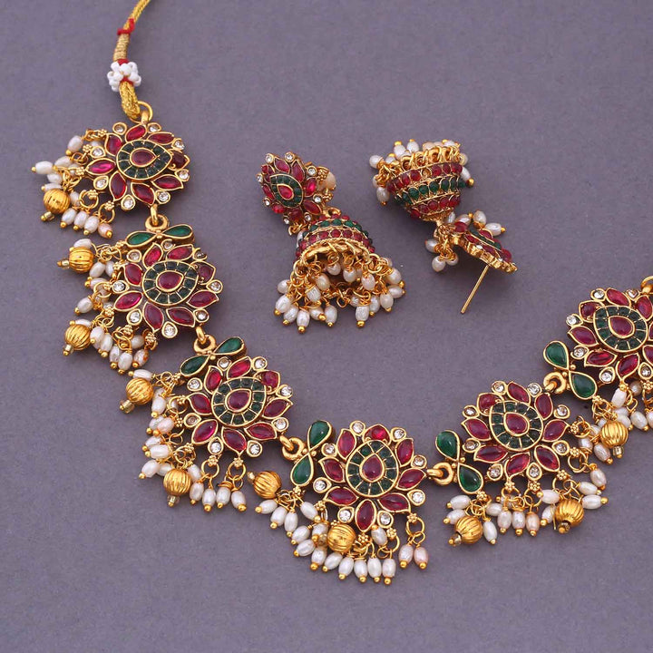 Multicolor Bhavisha Antique Jewellery Set - New Arrival