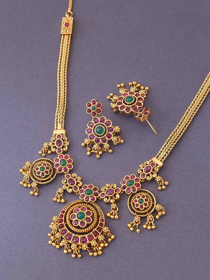 Multicolor Bhramari Jewellery Set