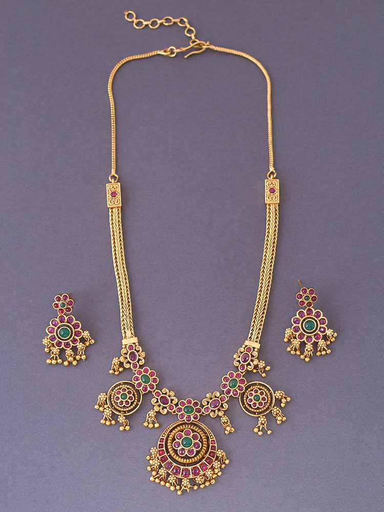 Multicolor Bhramari Jewellery Set