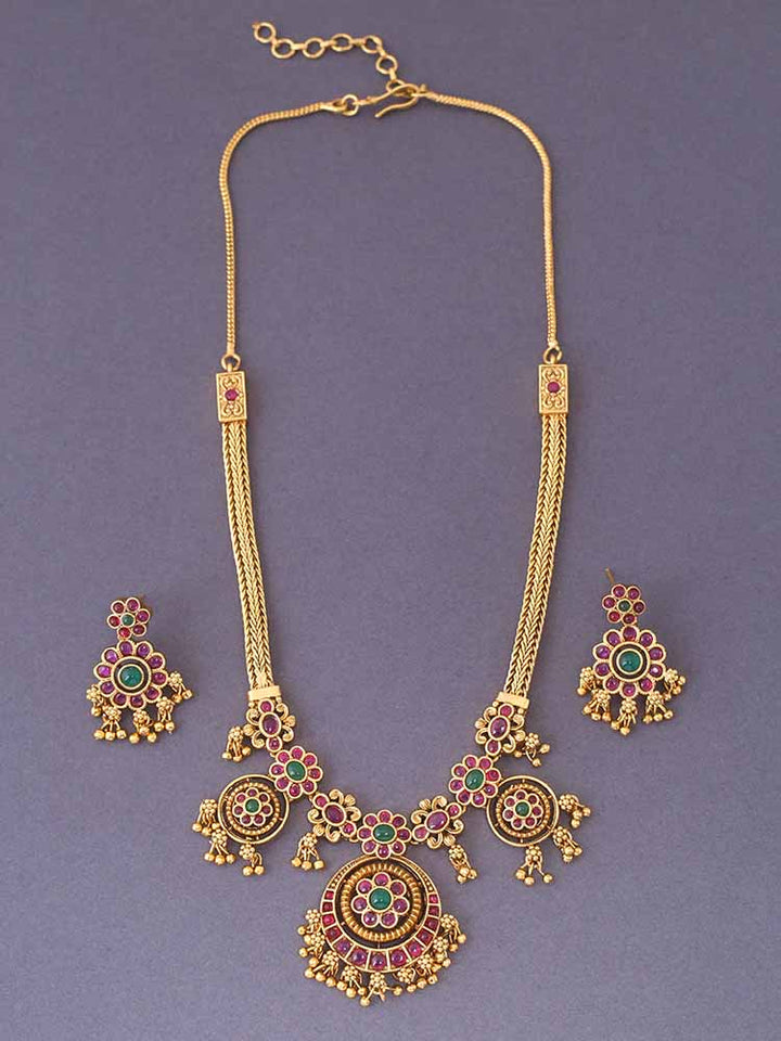 Multicolor Bhramari Jewellery Set