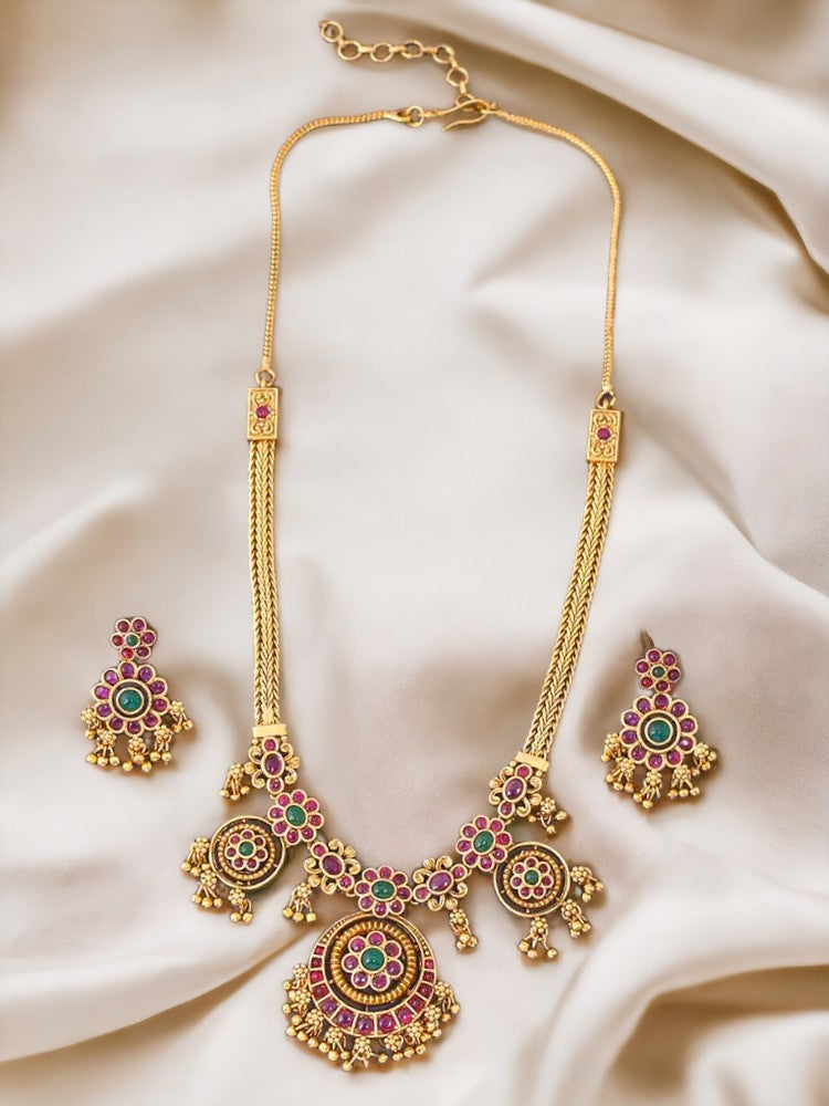 Multicolor Bhramari Jewellery Set