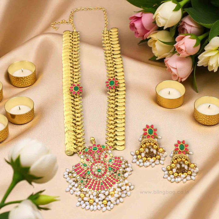 Multicolor Bijoya Antique Jewellery Set - New Arrival