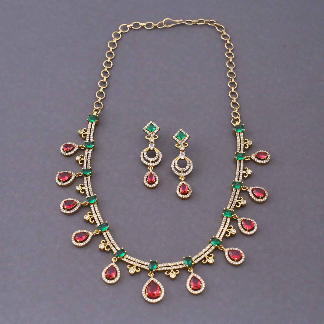Multicolor Blessi Victorian Jewellery Set - New Arrival