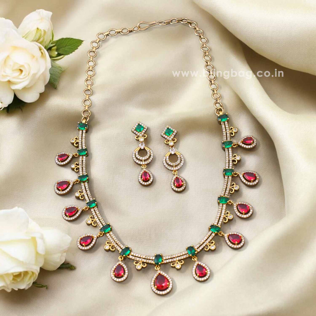 Multicolor Blessi Victorian Jewellery Set - New Arrival