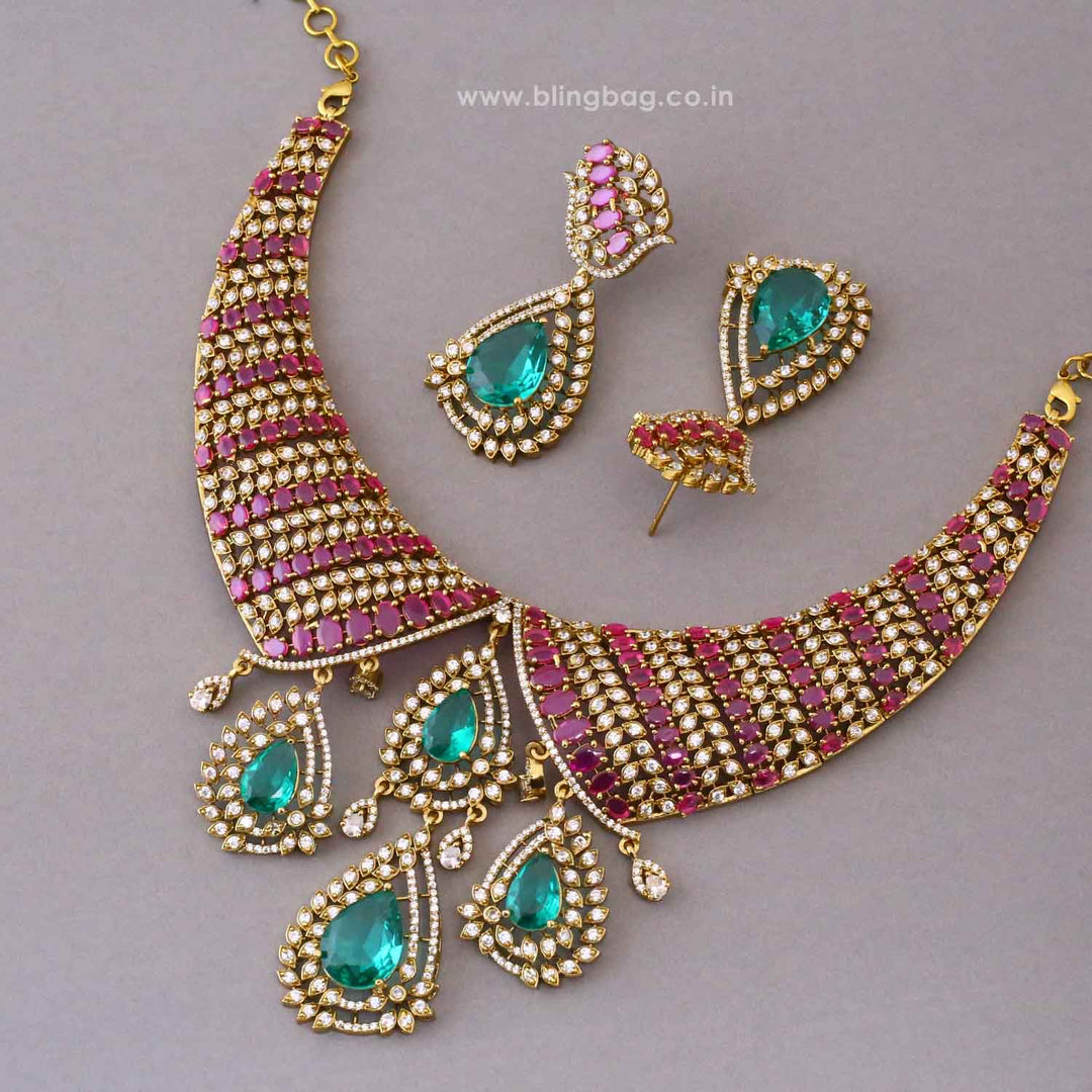 Multicolor Bliss Victorian Jewellery Set - New Arrival