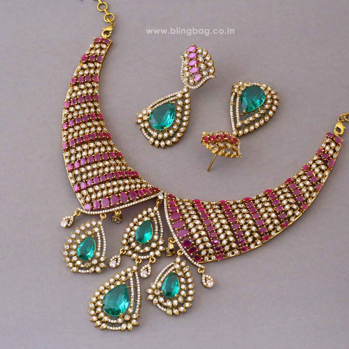 Multicolor Bliss Victorian Jewellery Set - New Arrival