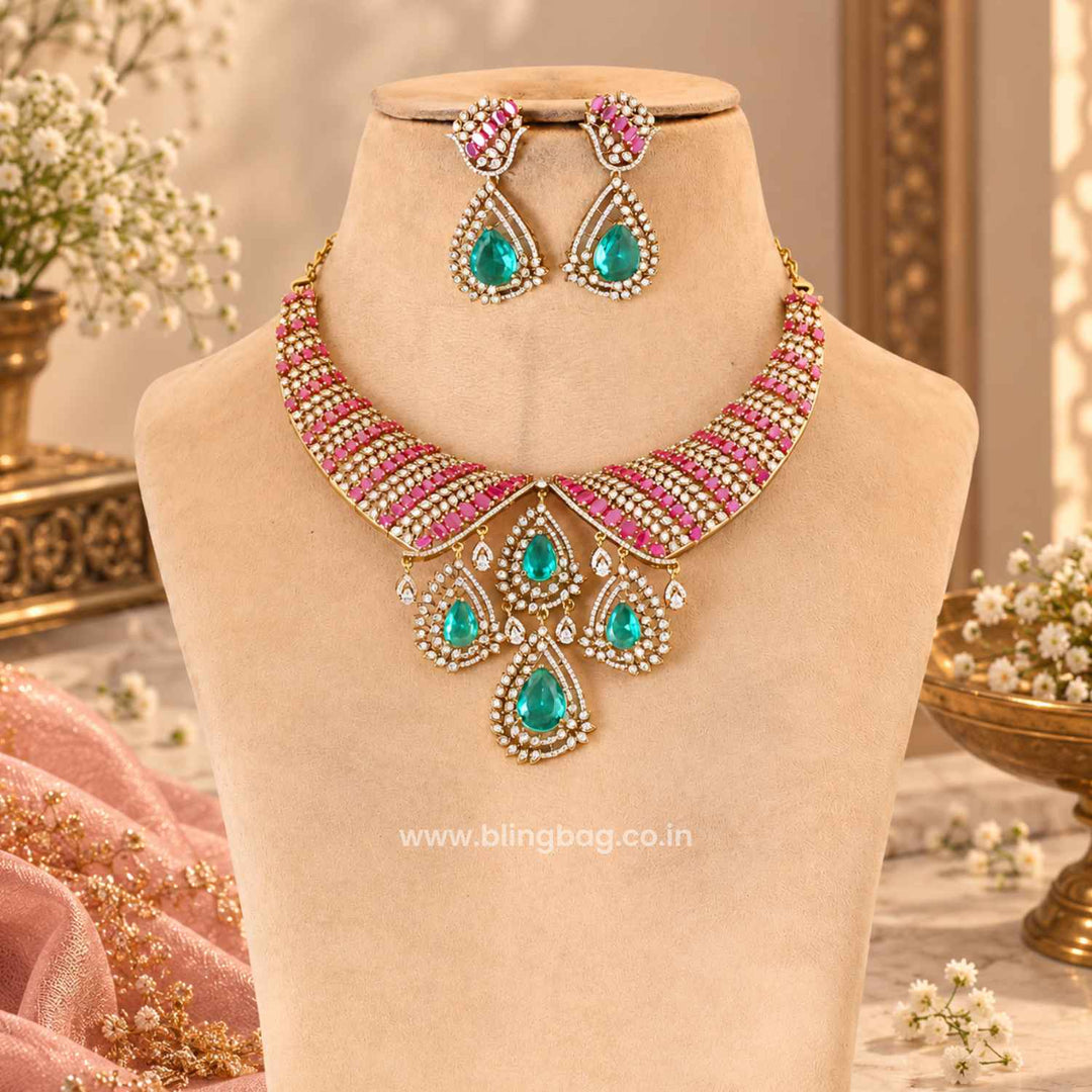 Multicolor Bliss Victorian Jewellery Set - New Arrival