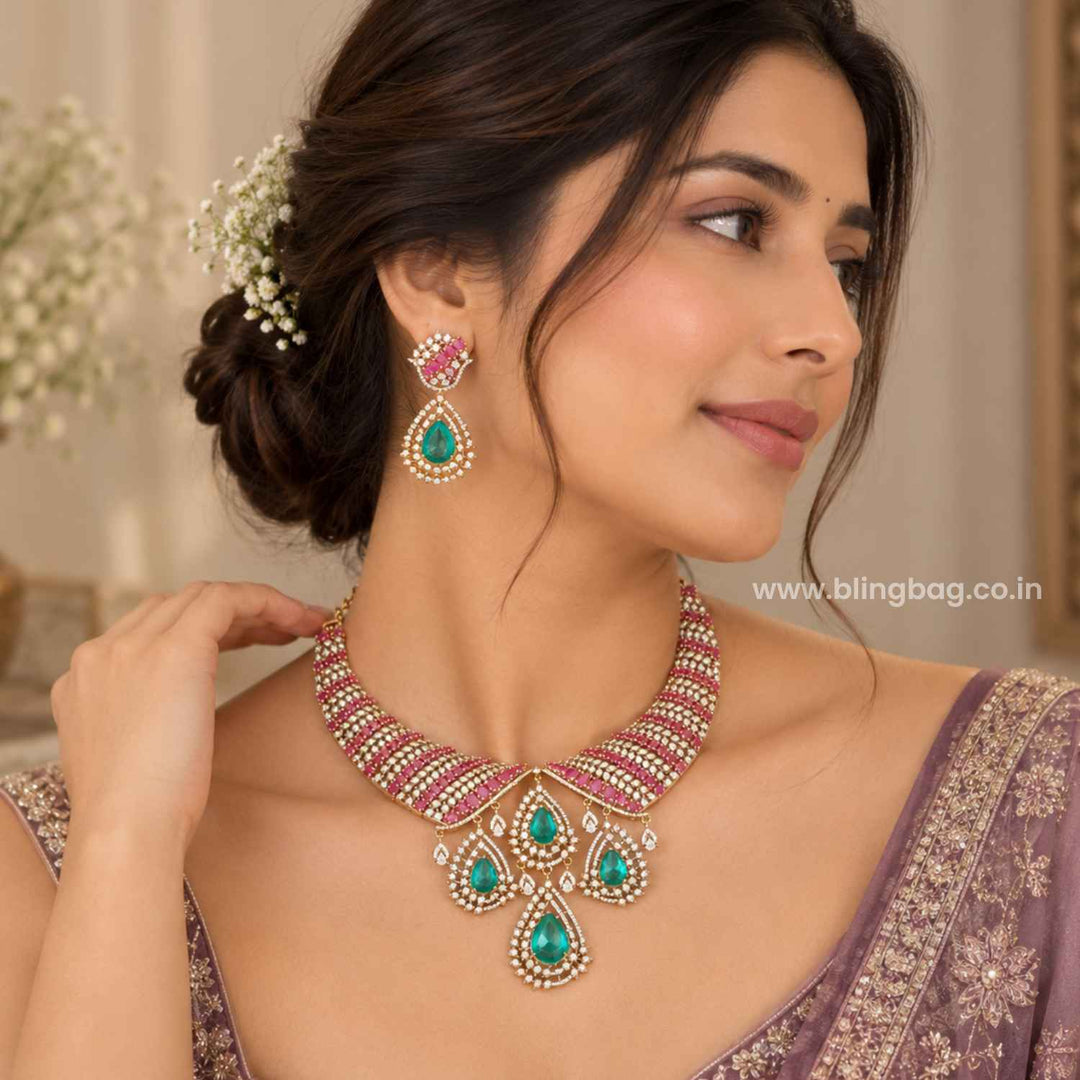 Multicolor Bliss Victorian Jewellery Set - New Arrival