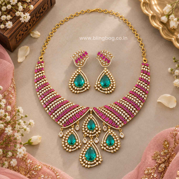 Multicolor Bliss Victorian Jewellery Set - New Arrival