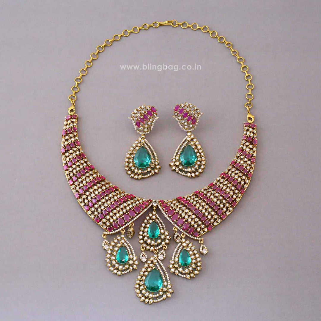 Multicolor Bliss Victorian Jewellery Set - New Arrival