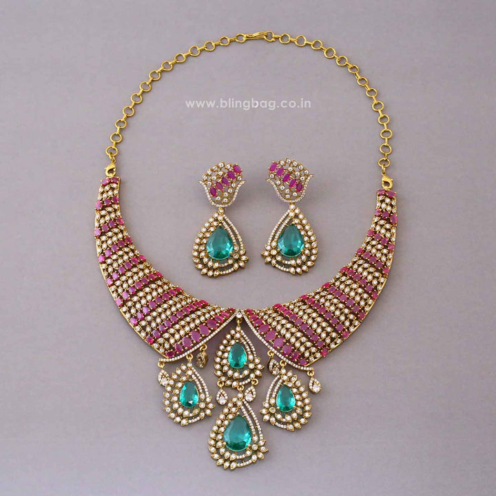 Multicolor Bliss Victorian Jewellery Set - New Arrival
