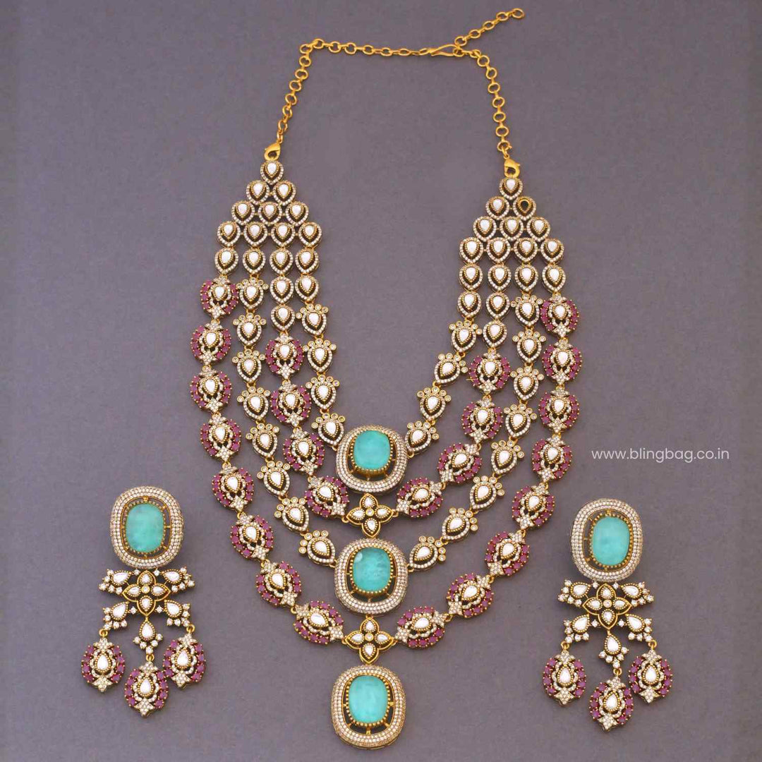 Multicolor Camilae Victorian Jewellery Set