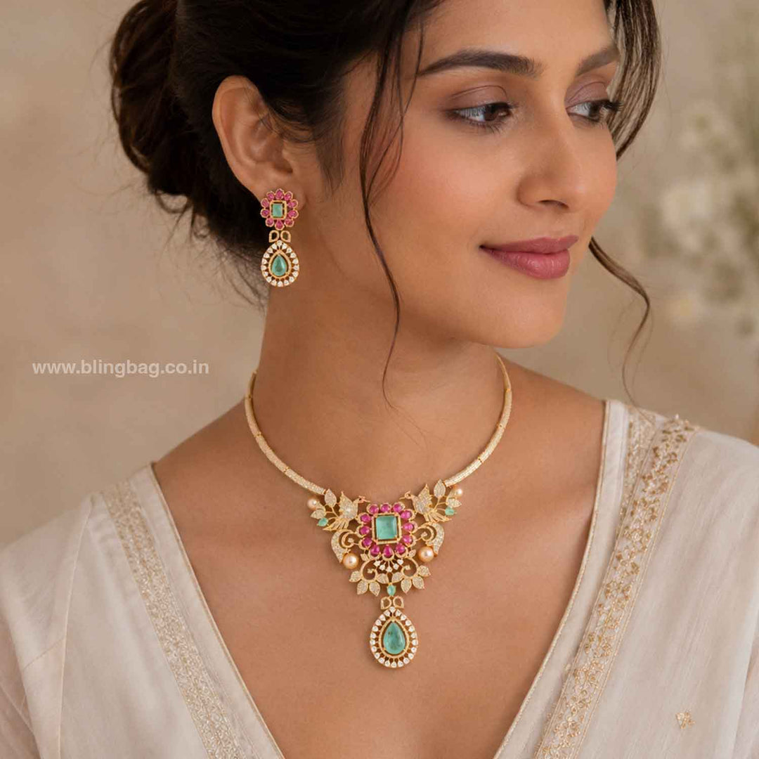 Multicolor Camilaia Zirconia Jewellery Set- New Arrivals