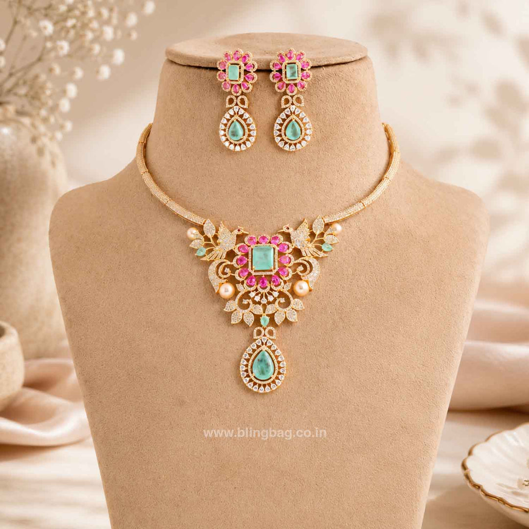 Multicolor Camilaia Zirconia Jewellery Set- New Arrivals