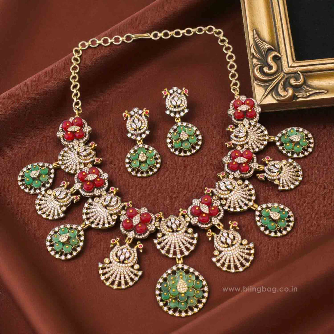 Multicolor Celestia Victorian Jewellery Set - New Arrival