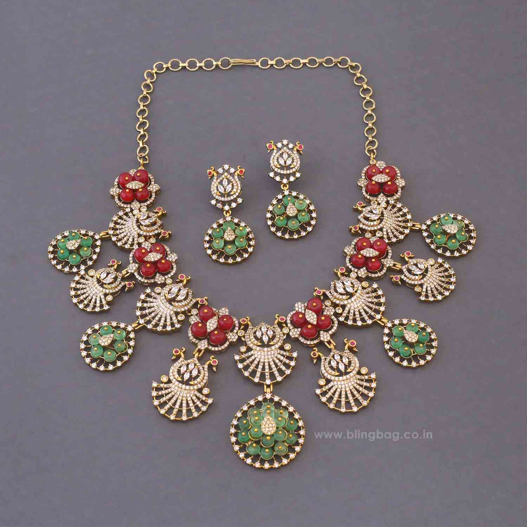 Multicolor Celestia Victorian Jewellery Set - New Arrival