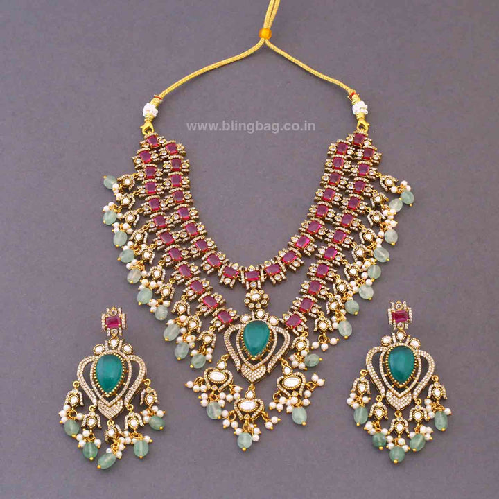 Multicolor Celinea Victorian Jewellery Set- New Arrivals