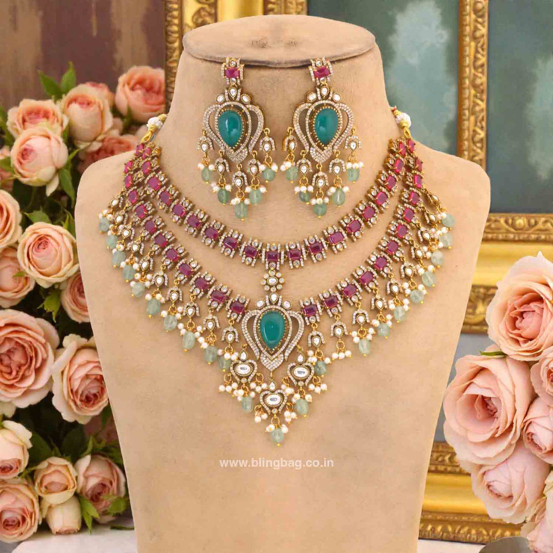 Multicolor Celinea Victorian Jewellery Set- New Arrivals