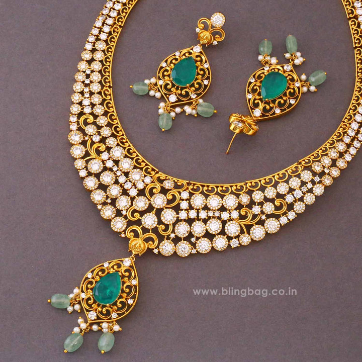 Multicolor Chaarvi Antique Jewellery Set- New Arrival