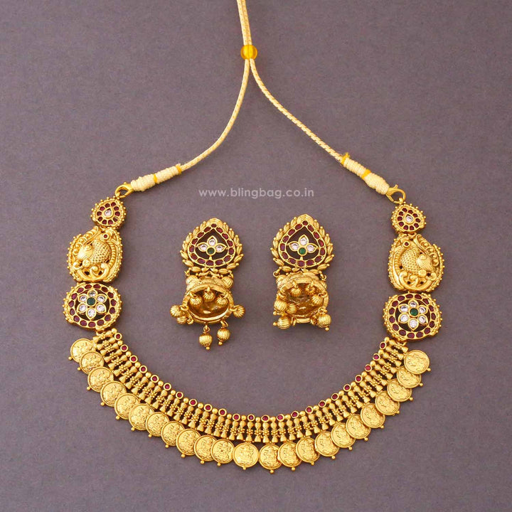 Multicolor Chandikaa Temple Jewellery Set- New Arrival