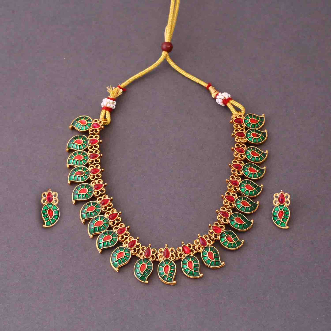 Multicolor Chandrika Antique Jewellery Set - New Arrival