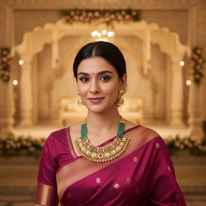 Multicolor Charitha Antique Rajwadi Set