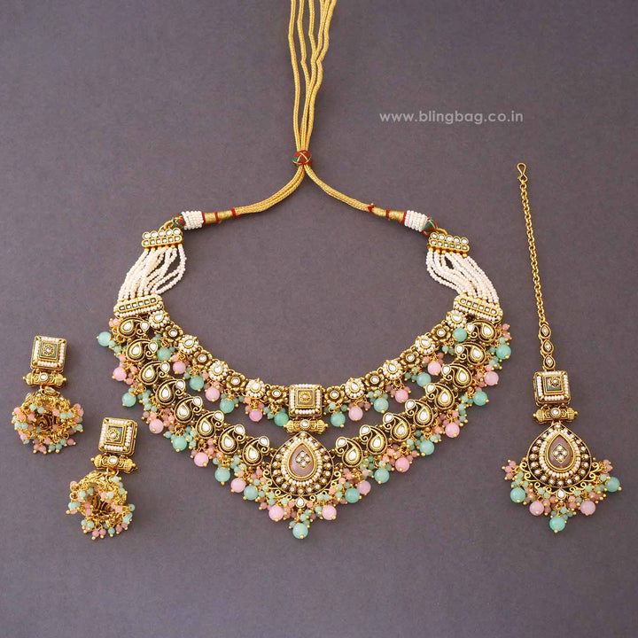 Multicolor Chavi Kundan Jewellery Set - New Arrival