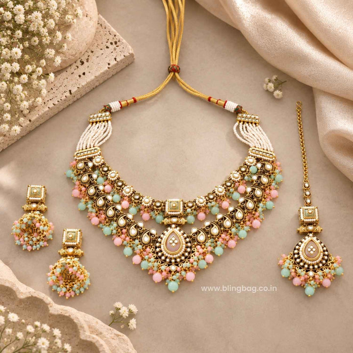 Multicolor Chavi Kundan Jewellery Set - New Arrival