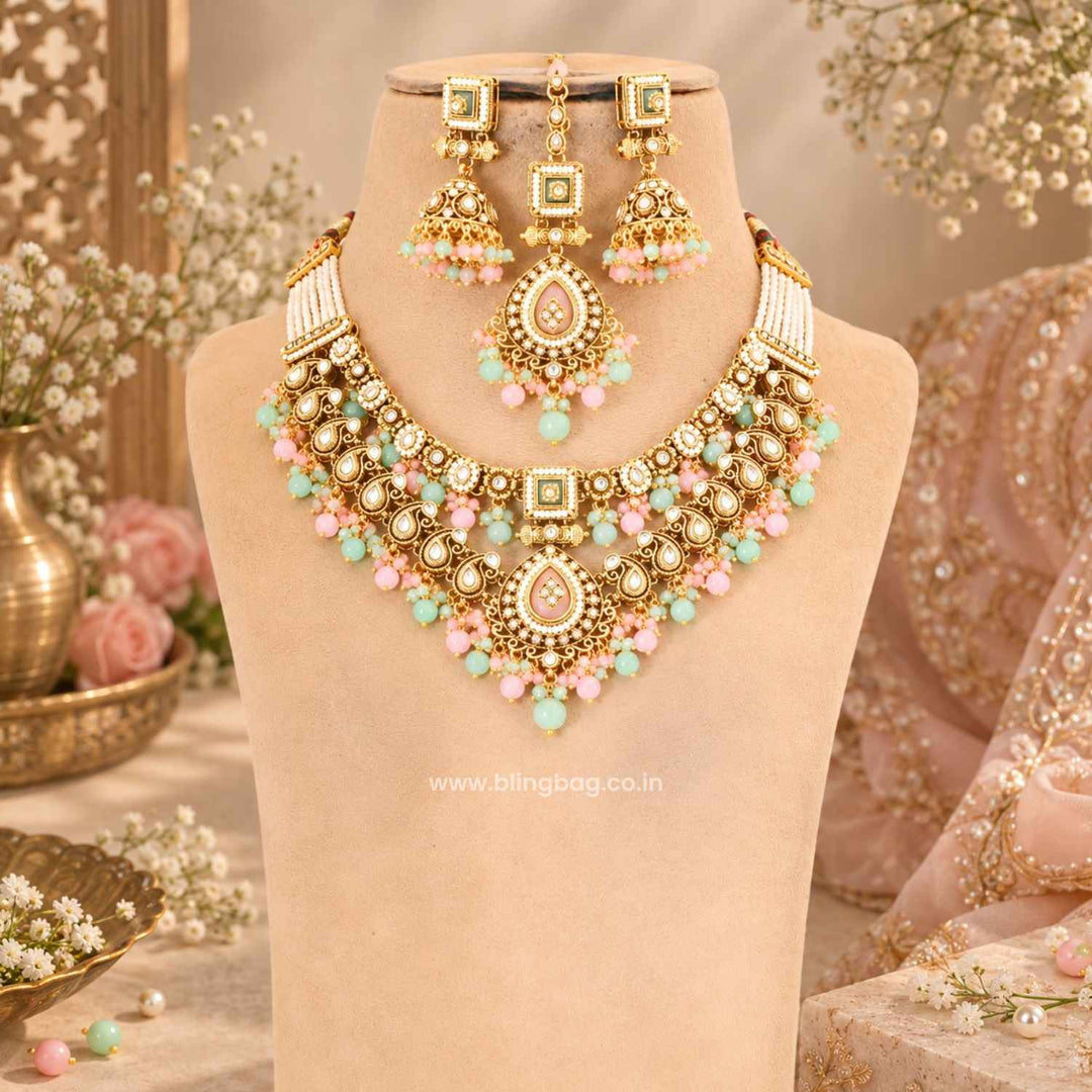 Multicolor Chavi Kundan Jewellery Set - New Arrival