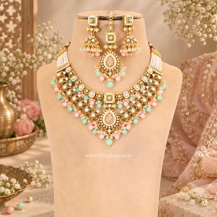 Multicolor Chavi Kundan Jewellery Set - New Arrival