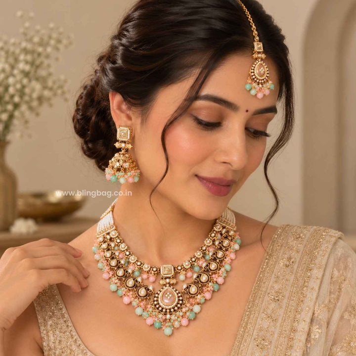 Multicolor Chavi Kundan Jewellery Set - New Arrival