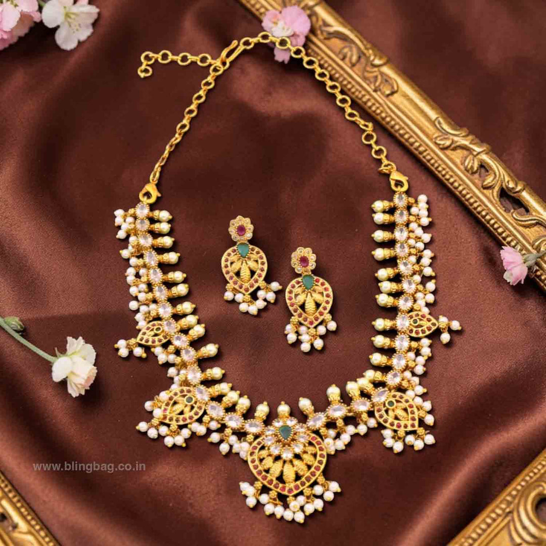 Multicolor Chetna Antique Jewellery Set - New Arrival