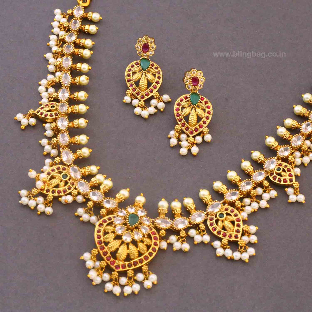 Multicolor Chetna Antique Jewellery Set - New Arrival