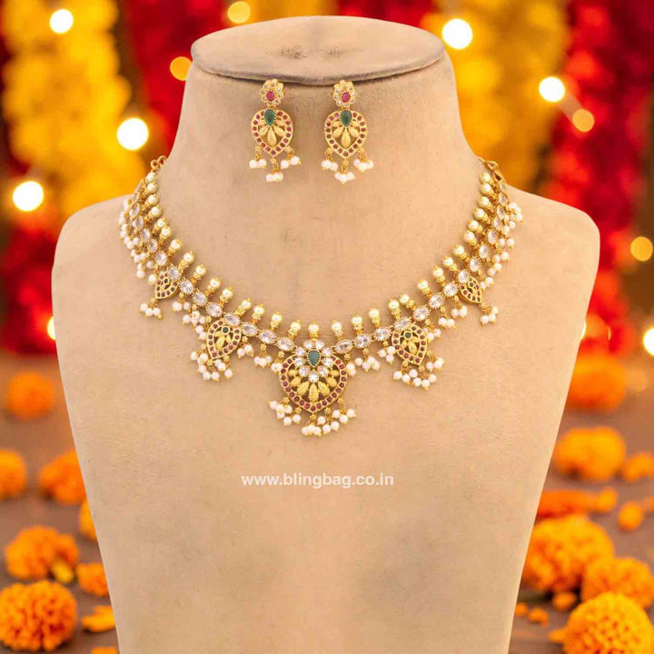 Multicolor Chetna Antique Jewellery Set - New Arrival