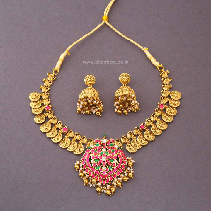 Multicolor Chinmayi Temple Jewellery Set- New Arrival