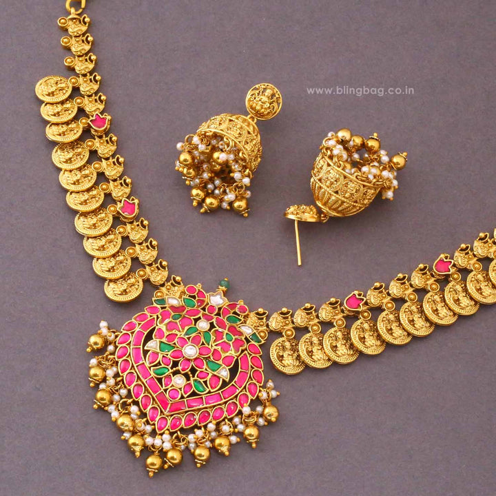 Multicolor Chinmayi Temple Jewellery Set- New Arrival