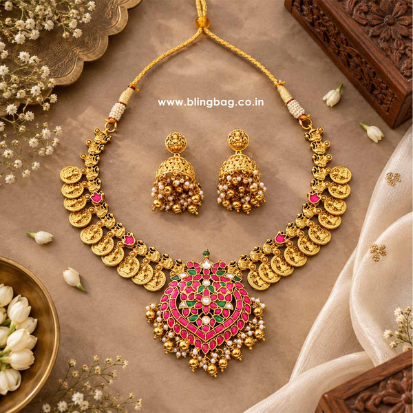 Multicolor Chinmayi Temple Jewellery Set- New Arrival