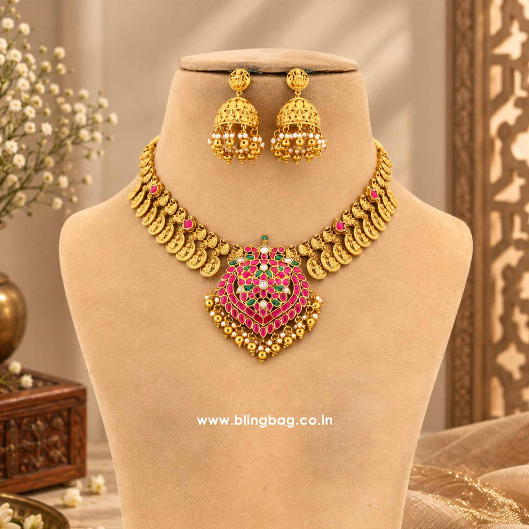 Multicolor Chinmayi Temple Jewellery Set- New Arrival