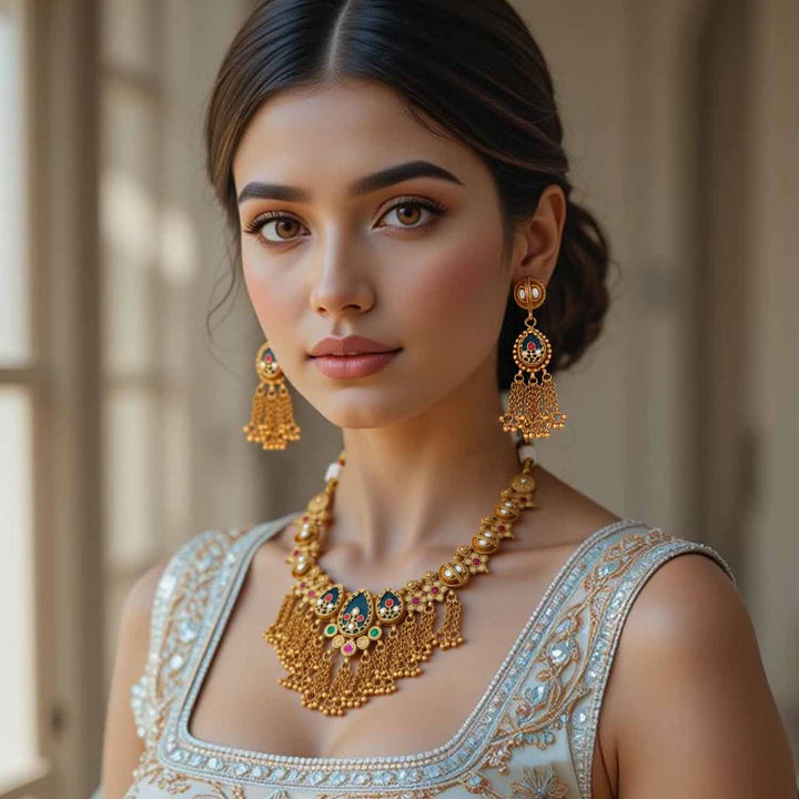 Multicolor Chithra Heritage Jewellery Set - New Arrival