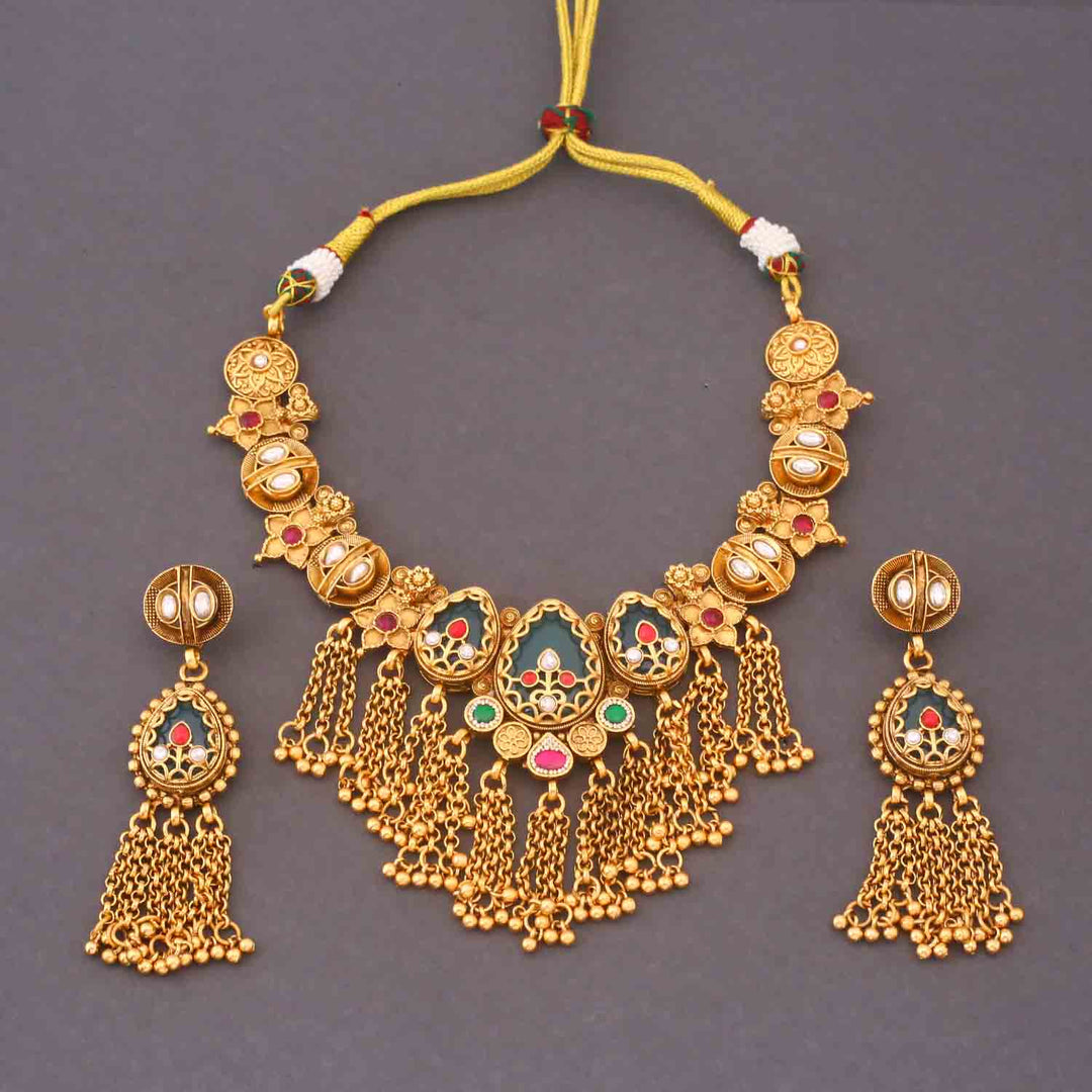 Multicolor Chithra Heritage Jewellery Set - New Arrival