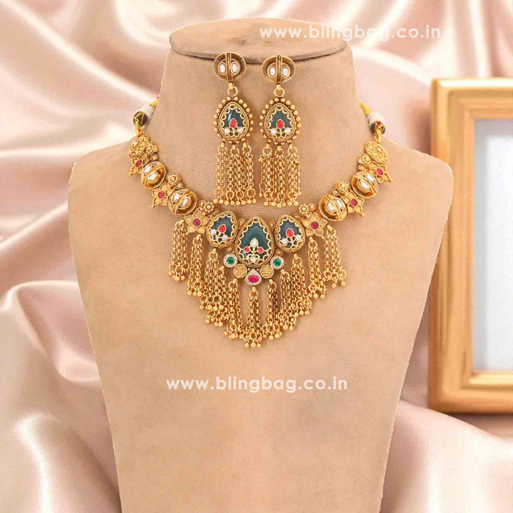 Multicolor Chithra Heritage Jewellery Set - New Arrival