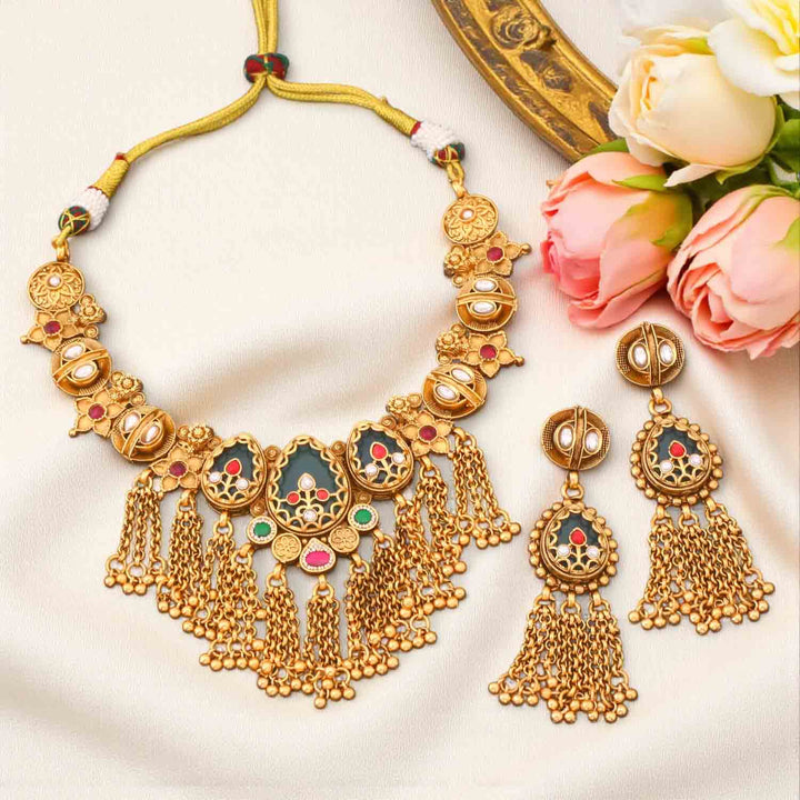 Multicolor Chithra Heritage Jewellery Set - New Arrival