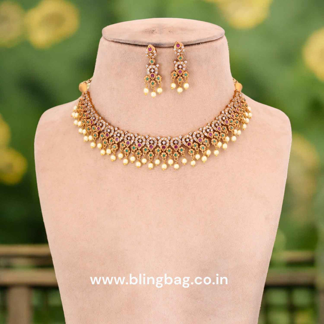 Multicolor Chitkala Antique Jewellery Set - New Arrival